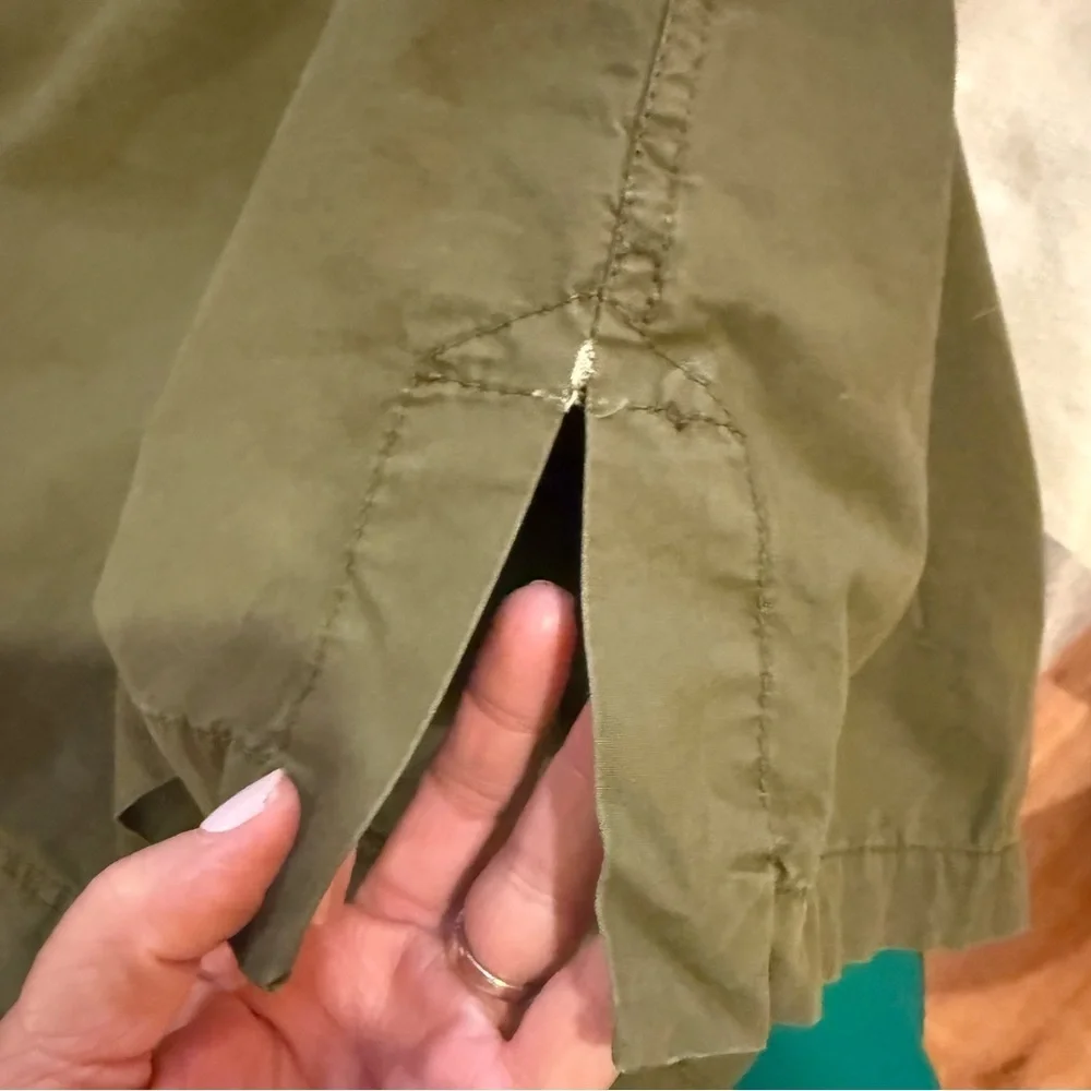 J. Crew Ladies Sz 10 Olive Safari Military‎ Utility Shirt Dress